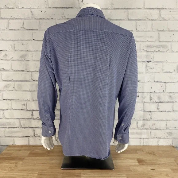 Mizzen+Main Shirt Men's XL Trim Fit Long Sleeve Button Up Blue SLIM - Picture 6 of 13